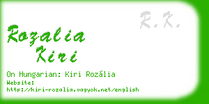 rozalia kiri business card